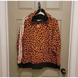Adidas Rich Mnisi Animal Cheetah Leopard Print Pullover Hoodie Womens Sz 3XL